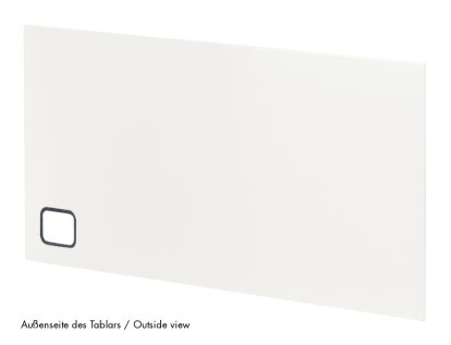 USM Haller Panel With Cable Cut-Out, 75 x 35 cm, Pure white RAL 9010, Bottom right