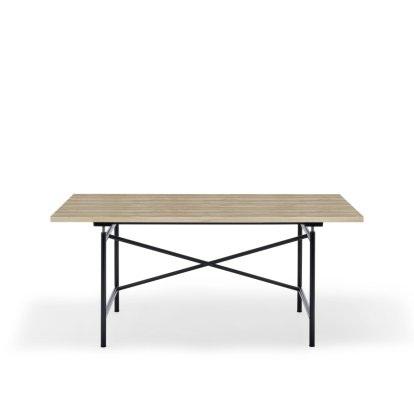 Eiermann 1 Table M (Mechanical Height Adjustment), Oak natural, 160 x 80 cm, Black