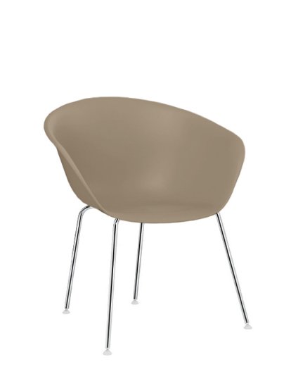 Duna 02 Tube, Chrome, Mauve