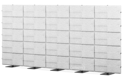 USM Privacy Panels Acoustic Wall, 3,75 m (5 elements), 1,79 m (5 elements), Light grey