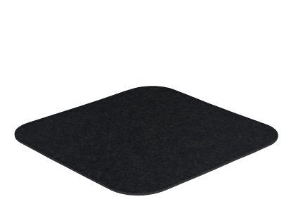 Felt Coasters for Componibili, 1, Square (rounded corners), 36 x 36 cm, 015 graphite melange