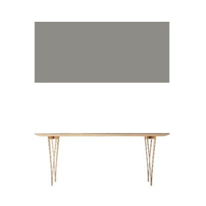 Spanoto Table, FU (plywood, birch) linoleum grey, 190 cm