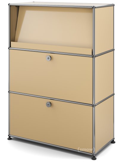 USM Haller Highboard M with Angled Shelf, USM beige