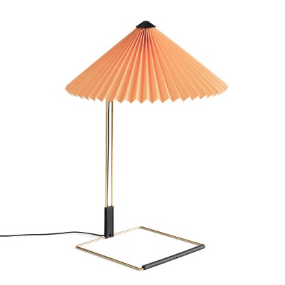 Matin Table Lamp, Ø 380 mm, Peach, Brass polished