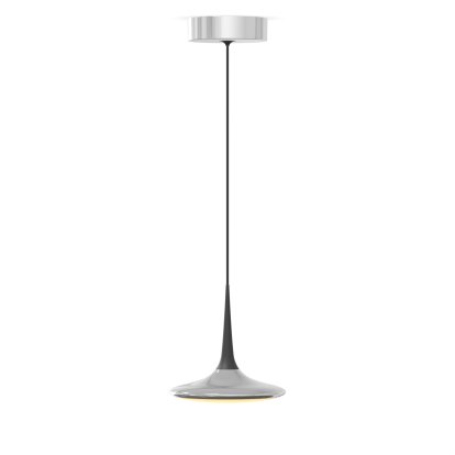 Falling Leaf Pendant Lamp, Polished aluminium / black