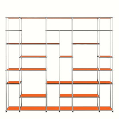 USM Haller living room shelf XXL, Pure orange RAL 2004