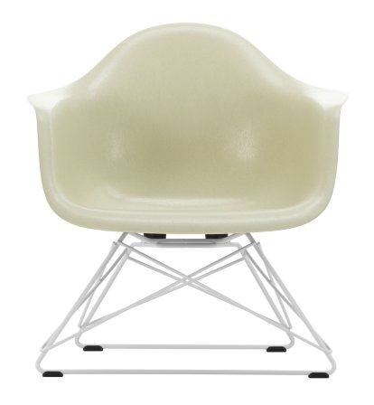 Eames Fiberglass Armchair LAR, Eames parchment, White