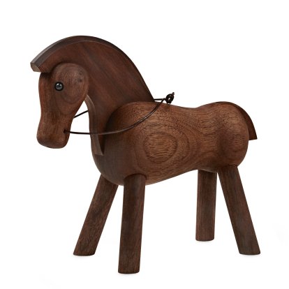 Horse Wooden Figure, Oiled walnut