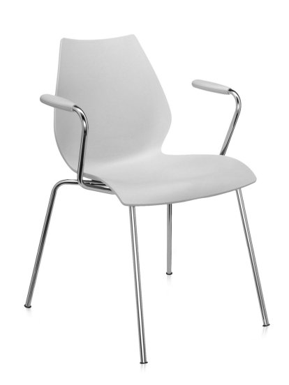 Maui Chair, With armrests, Light grey