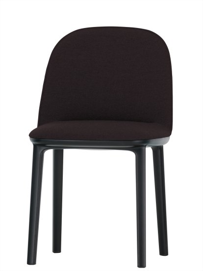 Softshell Side Chair, Brown, Glides for carpets