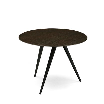 Turn, High (H 43 x Ø 55 cm), Smoked oak, Ash black