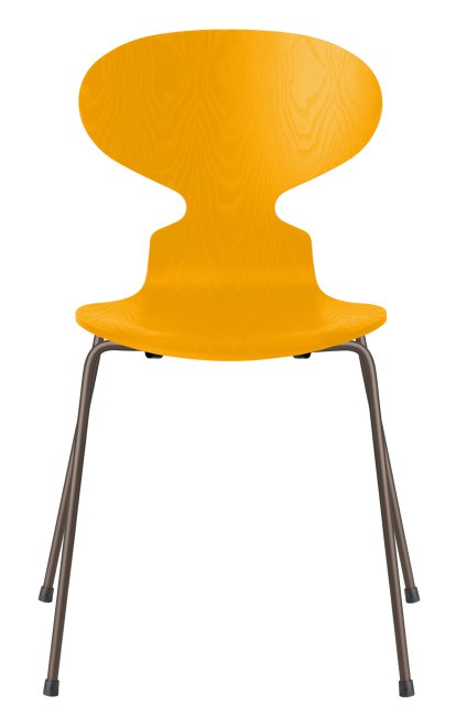 Ant Chair 3101, Coloured ash, True yellow, Brown bronze