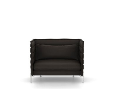 Alcove Sofa, Love Seat (H94 x W126,5 x D84 cm), Credo, Chocolate/black
