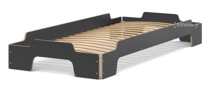 Stacking Bed Comfort, CPL anthracite, Rollable