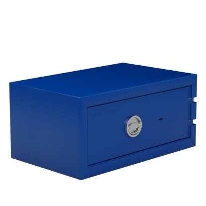 Balzsafe Connect Safe for USM Haller Shelves, 75 cm x 35 cm x 50 cm, Gentian blue RAL 5010, Key lock