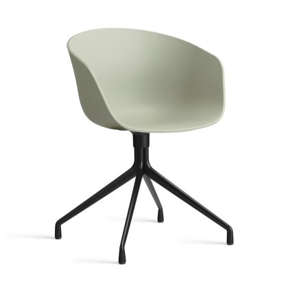 About A Chair AAC 20 Swivel Chair, Pastel green 2.0, Black powder coated aluminium