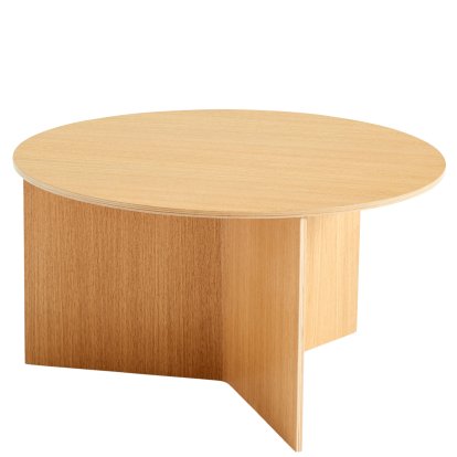 Slit Side Table Wood, H 35,5 x Ø 65 cm, Oak lacquered