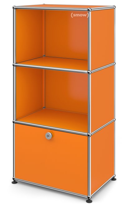 USM Haller Highboard M for Kids with 1 Drop-down Door, Pure orange RAL 2004
