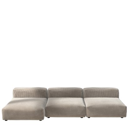 Vetsak Sofa Set 4, Cord velours - Platinum, Without cushion