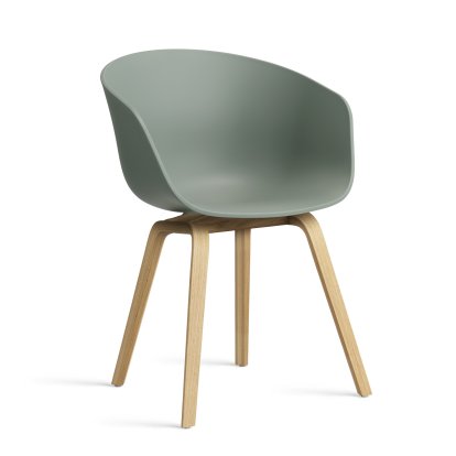 About A Chair AAC 22 Armchair, Fall green 2.0, Lacquered oak