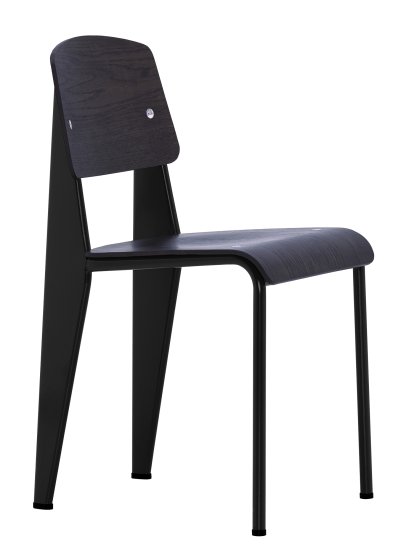 Standard Chair, Base deep black/Seat, back dark oak