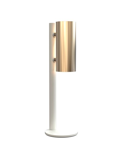 Nova Table Disinfectant Dispenser, White matt, Brushed gold