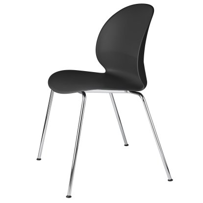 N02 Chair, Black, Chrome