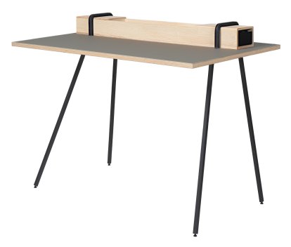 Kurt Secretaire, Grey linoleum, Untreated ash