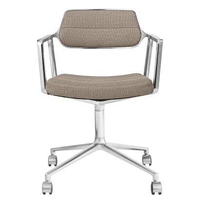Swivel 453 Swivel Chair, Polished, Wheeled based, wool linen mix, tilde