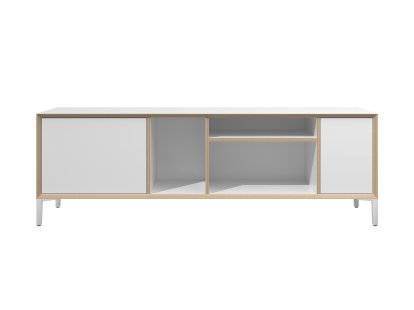 Vertiko Wide Lowboard, Version 1, CPL white, With legs