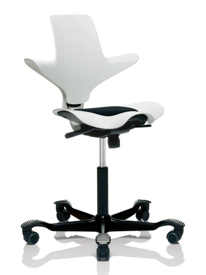 Capisco Puls 8010, White, Xtreme black, Black