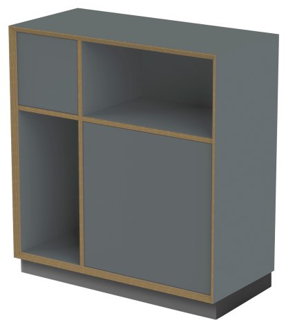 Vertiko Ply Shelf, Version 3, Anthracite, With base