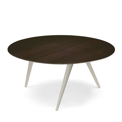 Turn, Low (H 33 x Ø 68 cm), Smoked oak, Ash white