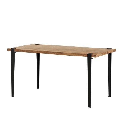 Balthazar Dining Table, Reclaimed oak, Graphite black