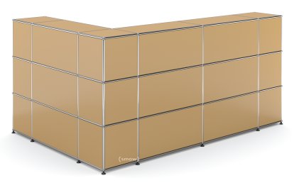 USM Haller Counter Type 4, USM beige, Corner closed