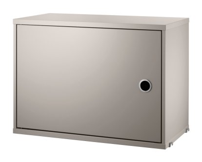 String System Cabinet with swing door, Beige lacquered