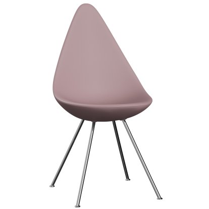 Drop Chair, Pale rose, Chrome