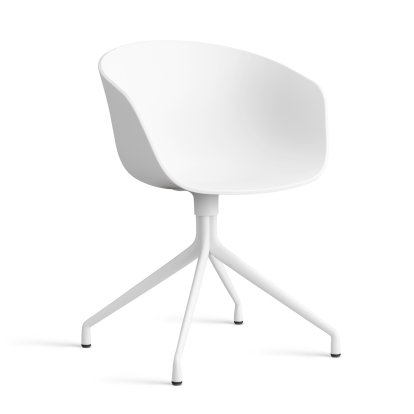 About A Chair AAC 20 Swivel Chair, White 2.0, White powder coated aluminium