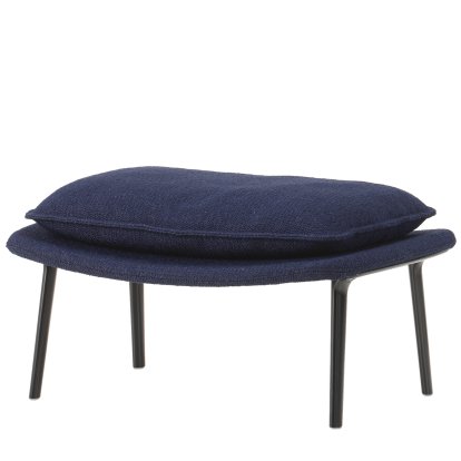 Slow Chair Ottoman, Base powder-coated black, Dark blue