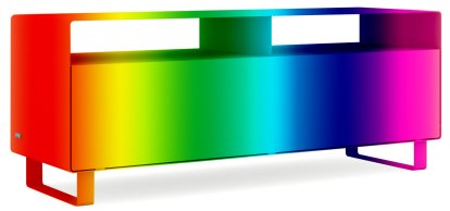 TV Lowboard R 109, Self-coloured, RAL Pearl Colour, Sledge base lacquered in same colour as unit exterior