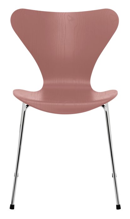 Series 7 Chair 3107, Coloured ash, Wild Rose, Chrome