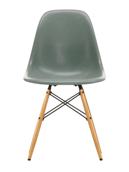 Eames Fiberglass Chair DSW, Eames sea foam green, Ash honey tone