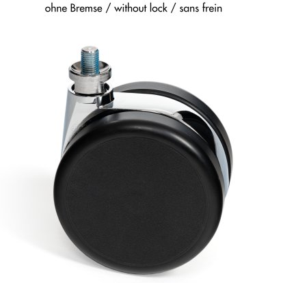 USM Haller Steerable Twin Castor for USM Haller System, Without Lock (Ø 75 mm)