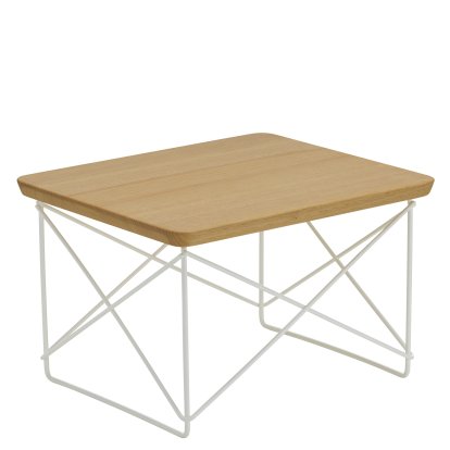 Occasional Table LTR , Solid chestnut, Powder-coated white