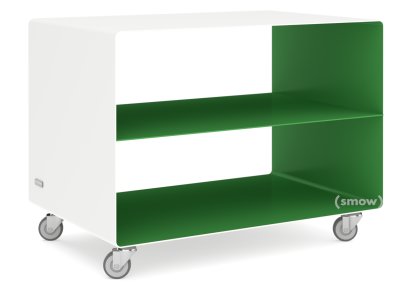 Trolley R 103, Bicoloured, Pure white (RAL 9010) - May green (RAL 6017), Industrial castors