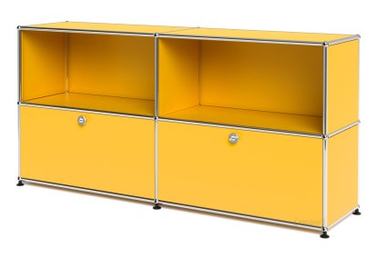 USM Haller Sideboard L with 2 Drop-down Doors, Golden yellow RAL 1004