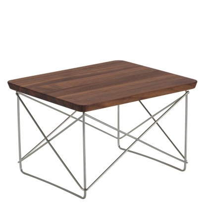 Occasional Table LTR , Solid walnut, Stainless steel