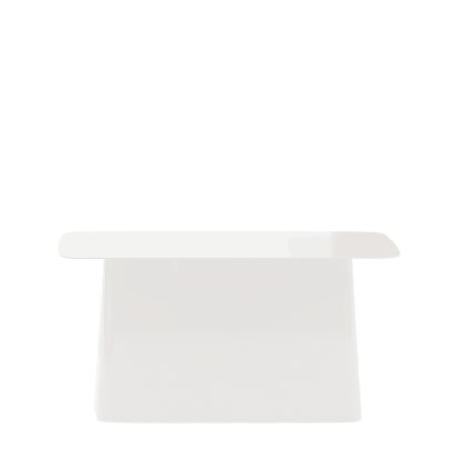 Metal Side Table, White, Large (H 35,5 x B 70 x T 31,5 cm)