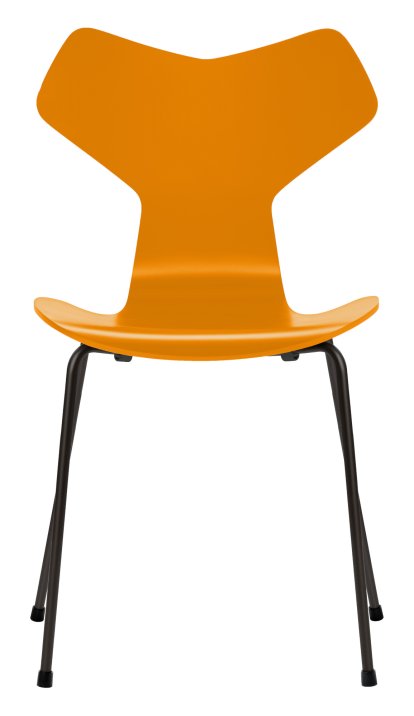 Grand Prix 3130 Chair, Lacquer, Burnt yellow, Black