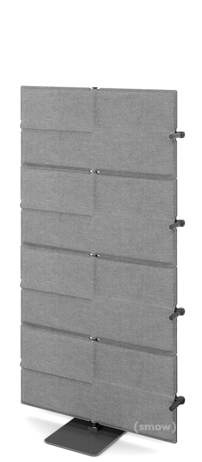 USM Privacy Panels Acoustic Wall Extension, With corner connector (for 90° angle), 1,44 m (4 elements), Anthracite